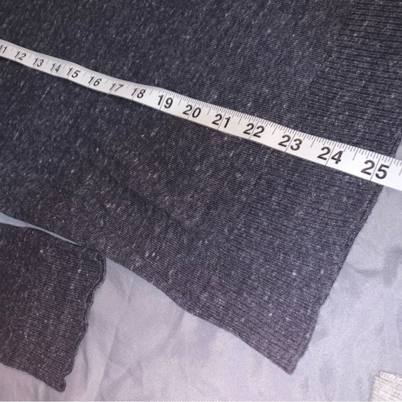 lightweight deep V sweater in heathered navy - Picture 3 of 8